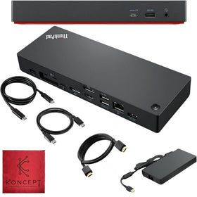 Koncept 40B00135US docking station front view shows sleek design for easy setup.