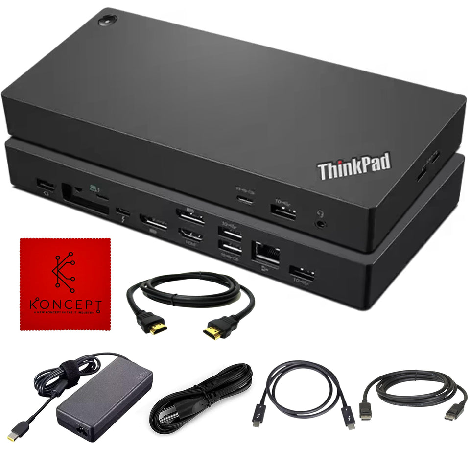 Koncept 40B00135US Lenovo docking station angled view for versatile connectivity