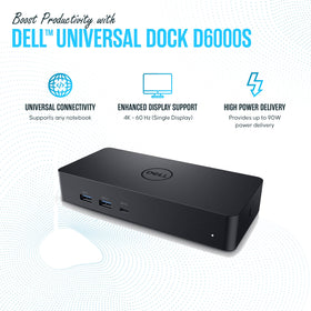 Koncept Dell D6000S connected workstation with multiple monitors enhancing productivity