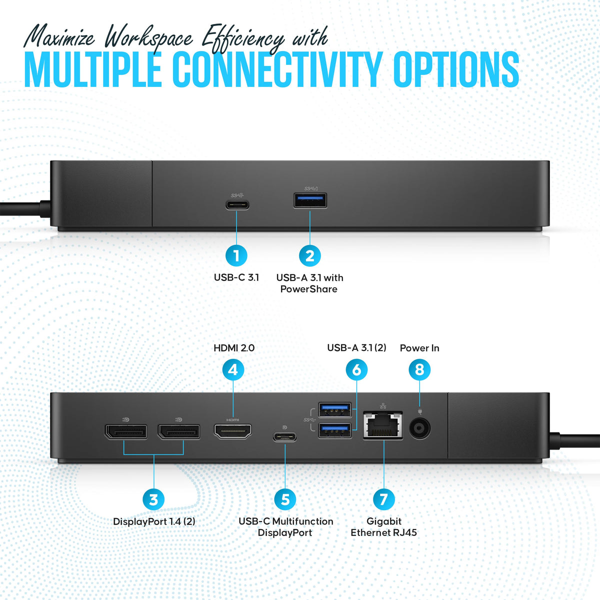 Koncept WD19S bundle includes HDMI cable and cleaning cloth.