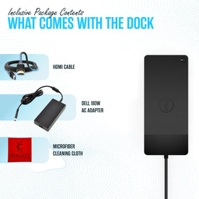 Koncept WD19S docking station side ports highlighting USB-C and USB-A access.