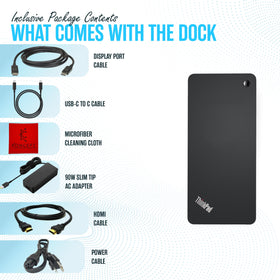 Koncept Lenovo ThinkPad dock back ports with HDMI and DisplayPort for dual displays.