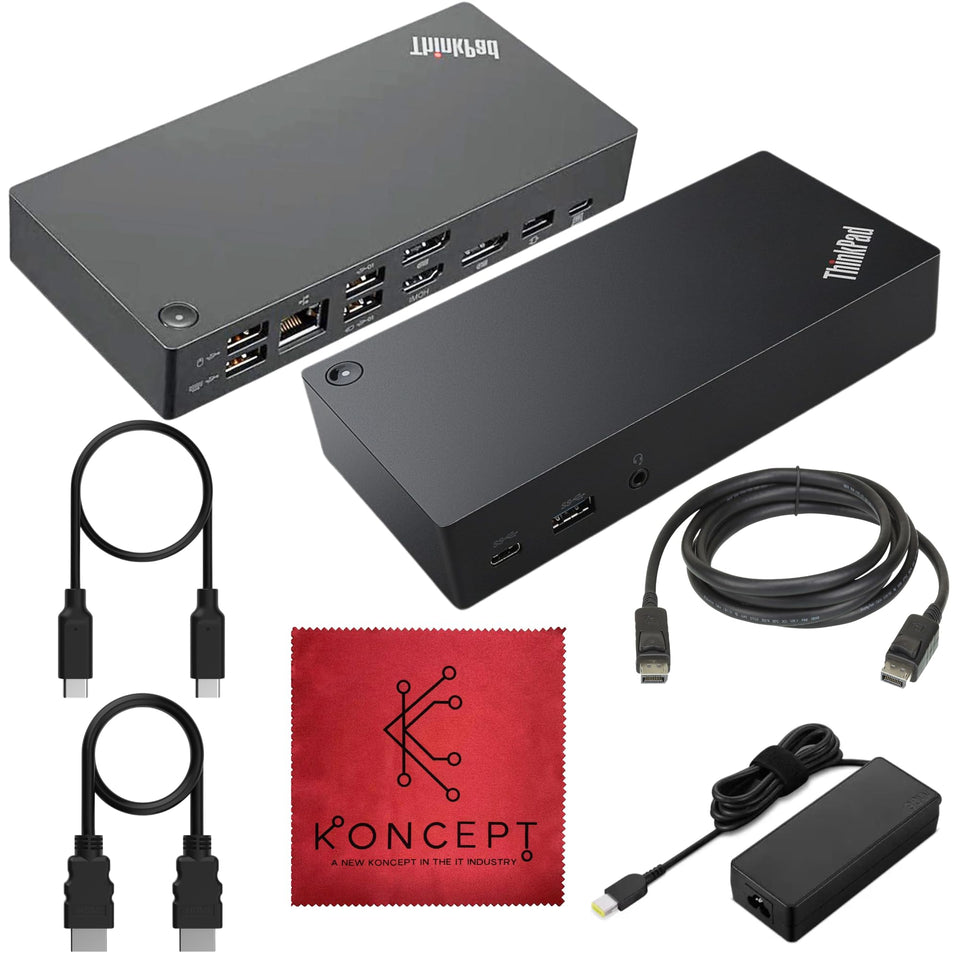 Koncept Lenovo ThinkPad dock front view ideal for quick, organized workstation setup.