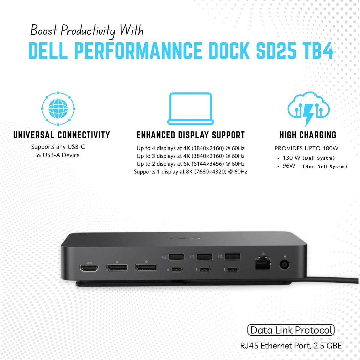 Koncept SD25TB4 enabling dual 4K display setup for immersive productivity.