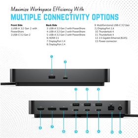 Koncept SD25TB4 with 130W power delivery keeps laptops charged during work.