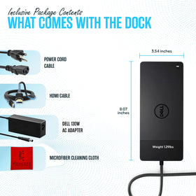 Koncept WD19 Dell dock ports closeup highlighting USB, HDMI, and Ethernet options