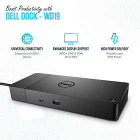 Koncept WD19 rear ports showing USB, Ethernet, and audio connections