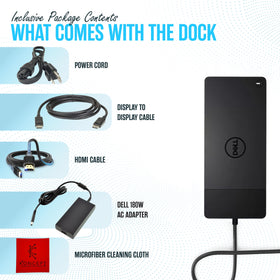 Koncept WD22TB4 dock showing workspace setup for productivity