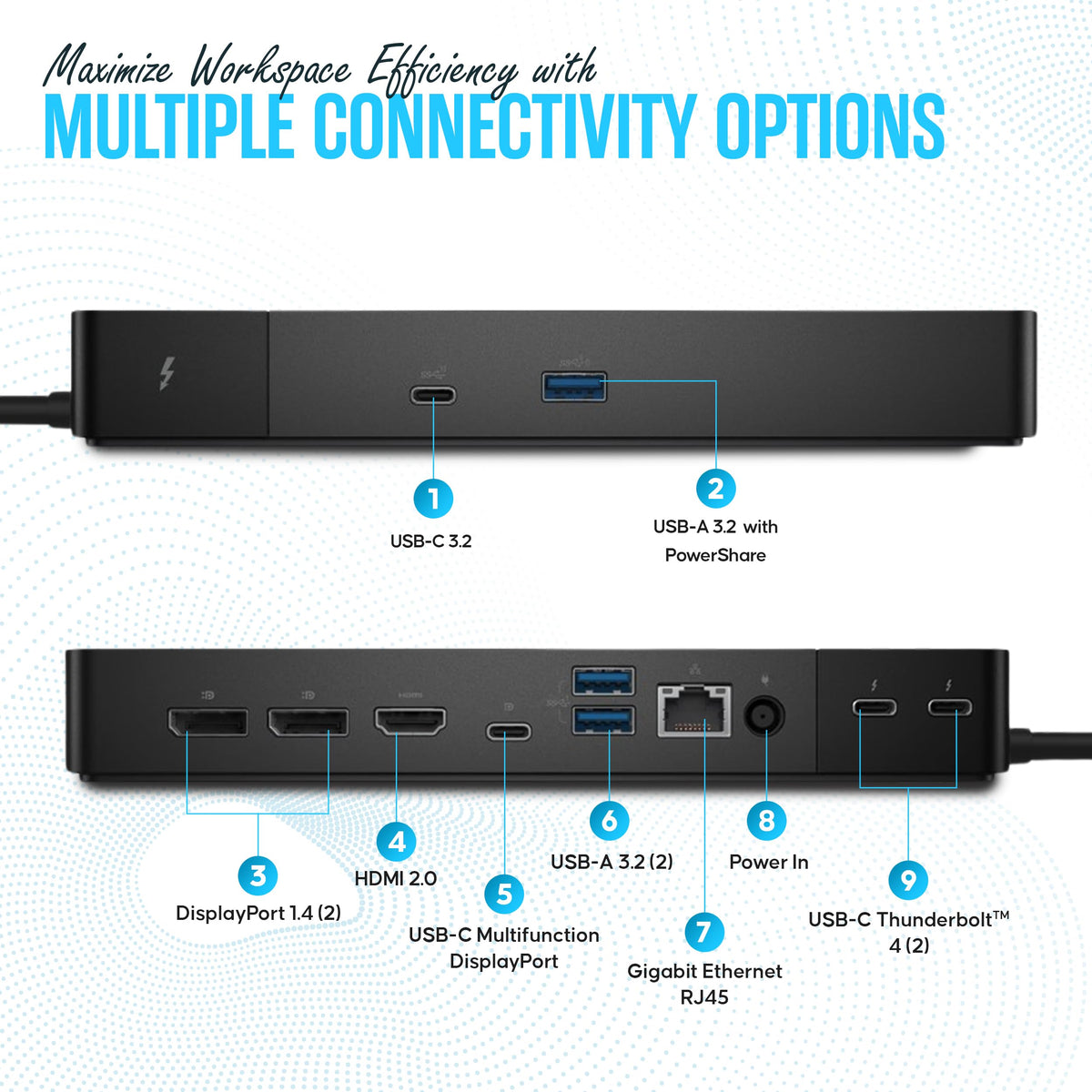 Koncept WD22TB4 dock supporting four 4K displays for multitasking
