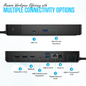 Koncept WD22TB4 dock supporting four 4K displays for multitasking