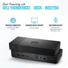 Koncept WD22TB4 dock delivering 130W power to laptop and devices