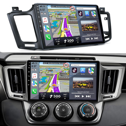Konifo car radio head unit front view with 10.2-inch touchscreen for RAV4.