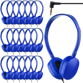 Konohan 18-pack class-set headphones, individually wrapped, ideal for classroom distribution.
