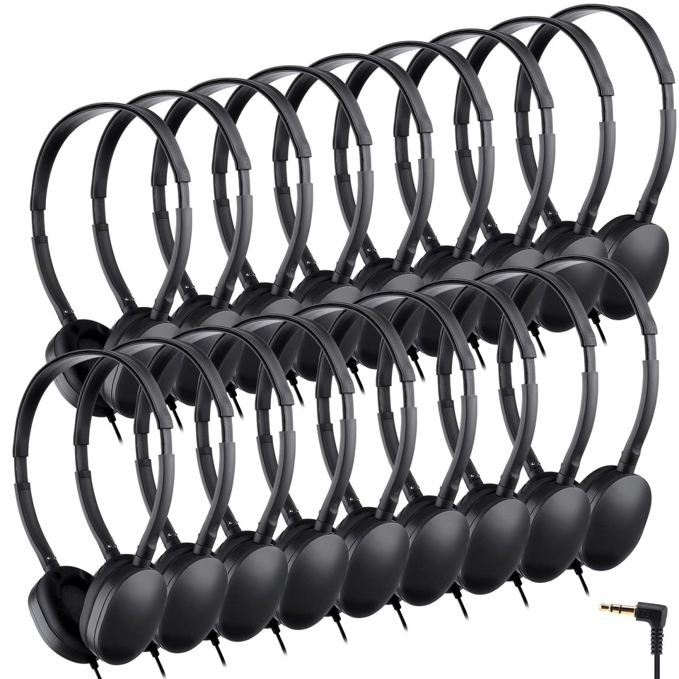Konohan 18-pack class set headphones bulk packaging for classroom use