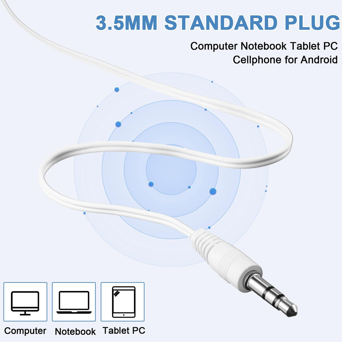 Konohan 3.5mm jack detail ensuring wide device compatibility