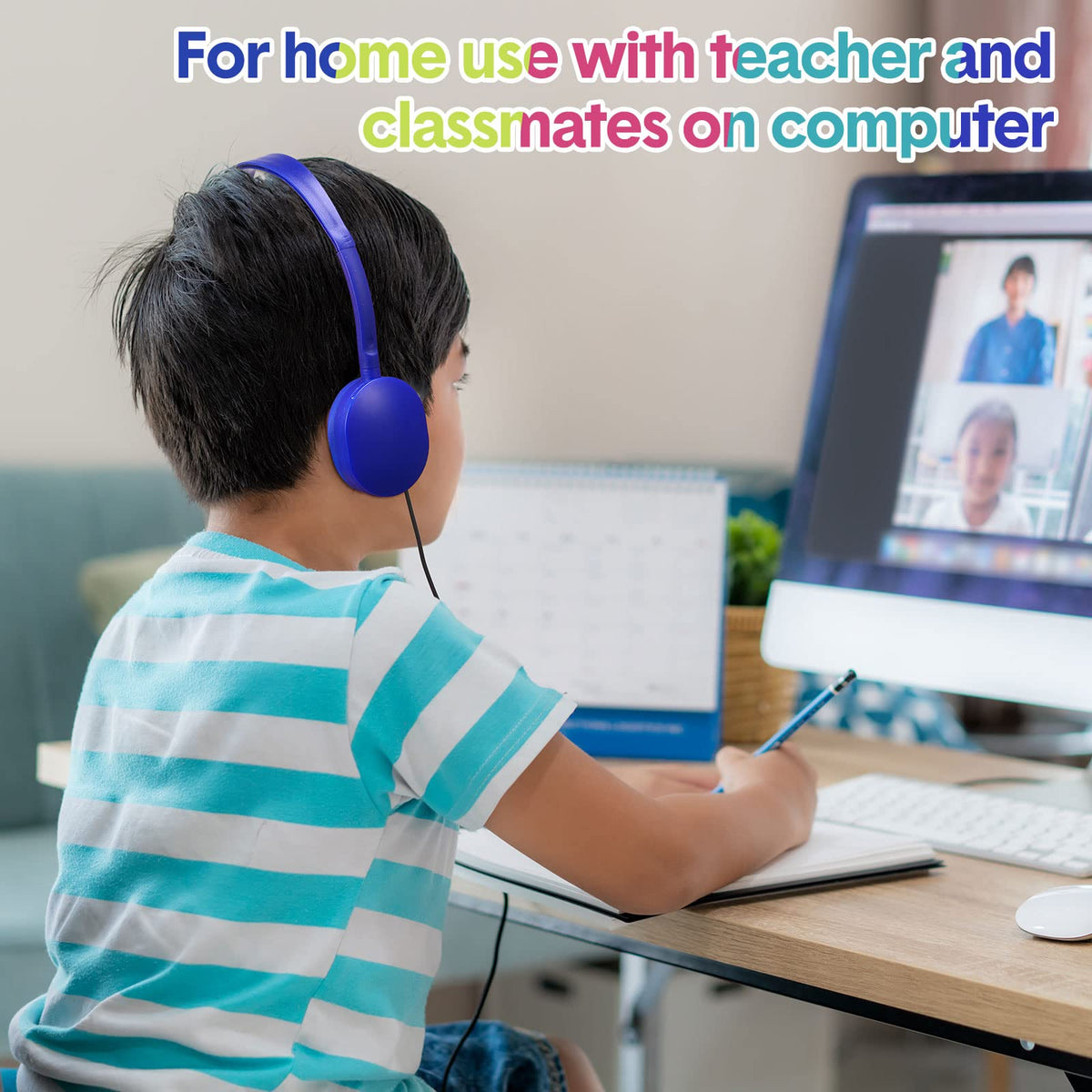 Konohan 3.5mm jack headphones compatible with most classroom devices