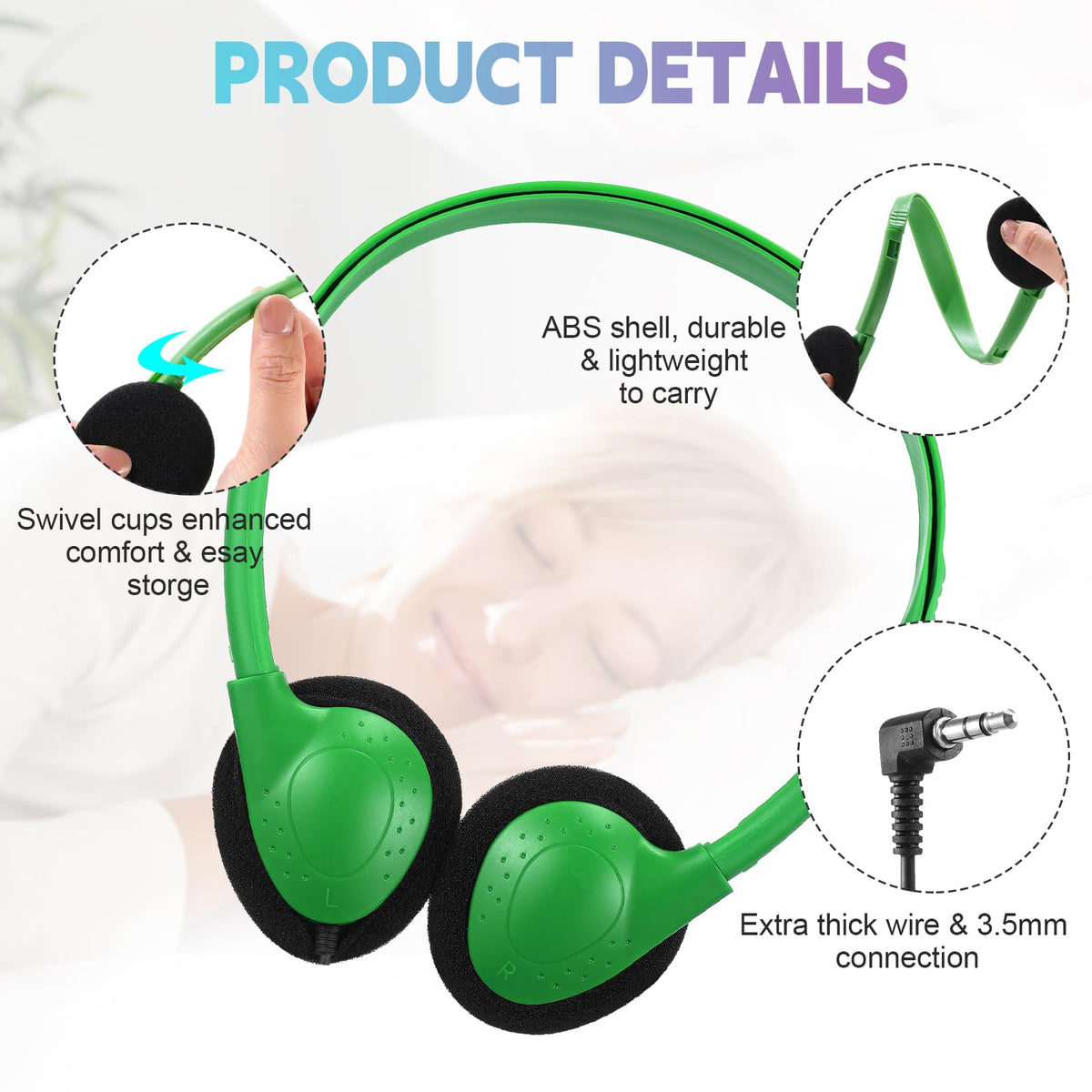 Konohan adjustable headband detail demonstrating customizable fit for students