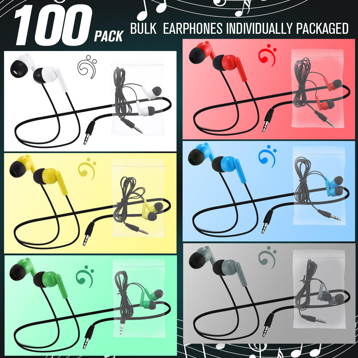 Konohan classroom earbuds red color option, easy student distribution