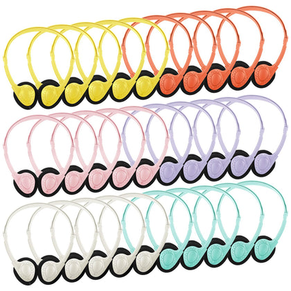 Konohan front packaging showing 30-pack macaron headsets and easy storage benefit
