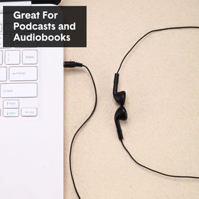 Konohan earbuds plugged into a laptop with user listening, showing reliable plug-and-play use
