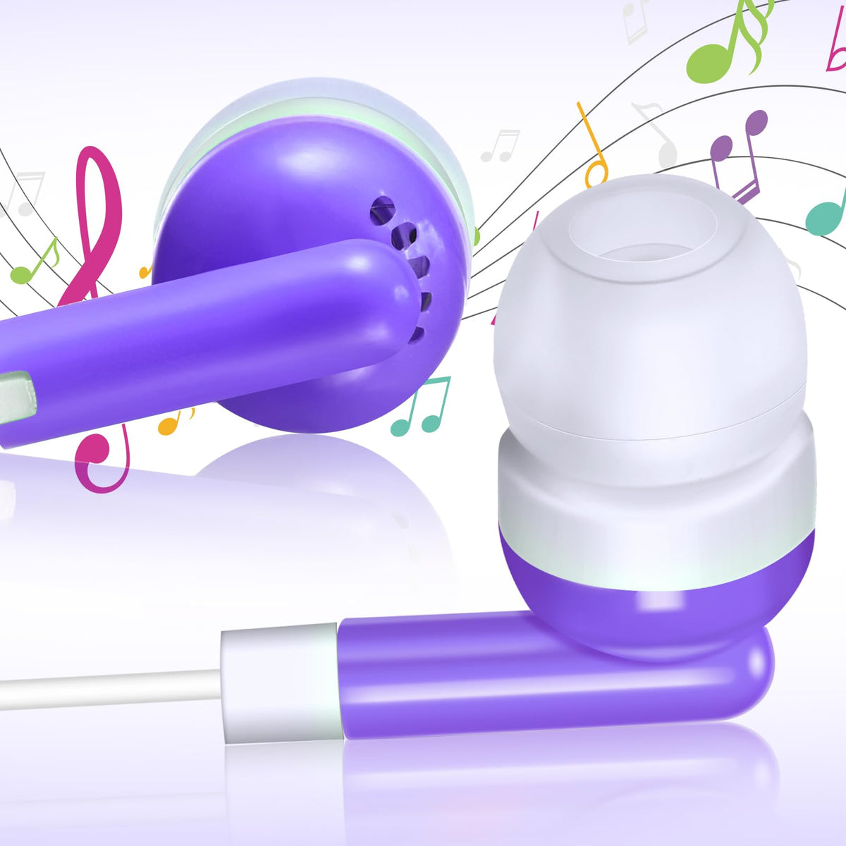 Konohan earbuds plugged into laptop for convenient audio use