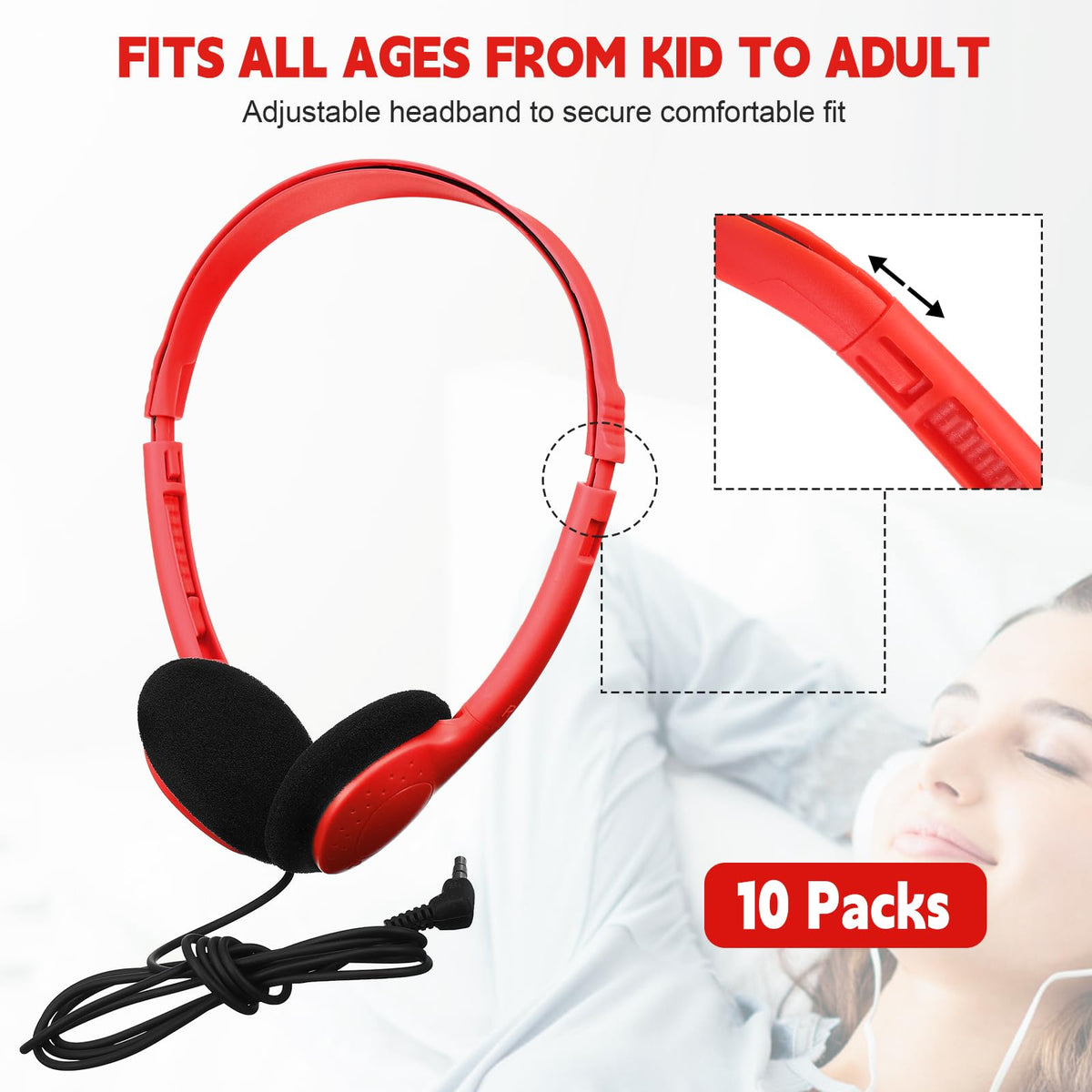 Konohan single headphone front view highlighting comfortable fit benefit