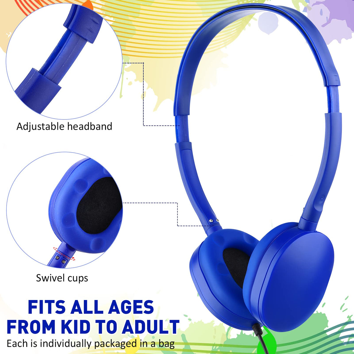 Konohan soft PU leather ear pads provide comfortable wear during long lessons.