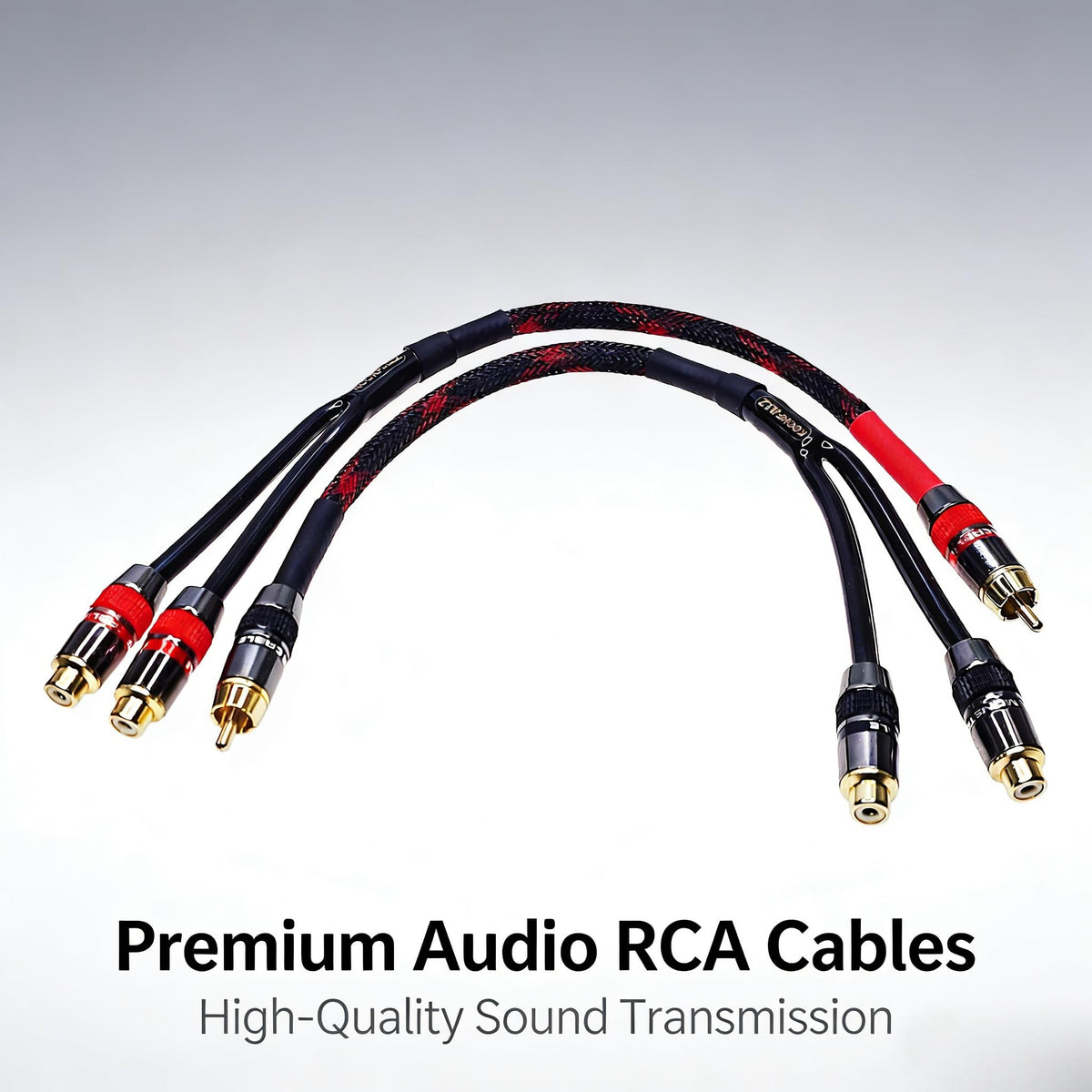 KOOKFJLLZ connected to subwoofer amplifier highlighting easy split for dual subs