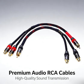 KOOKFJLLZ connected to subwoofer amplifier highlighting easy split for dual subs