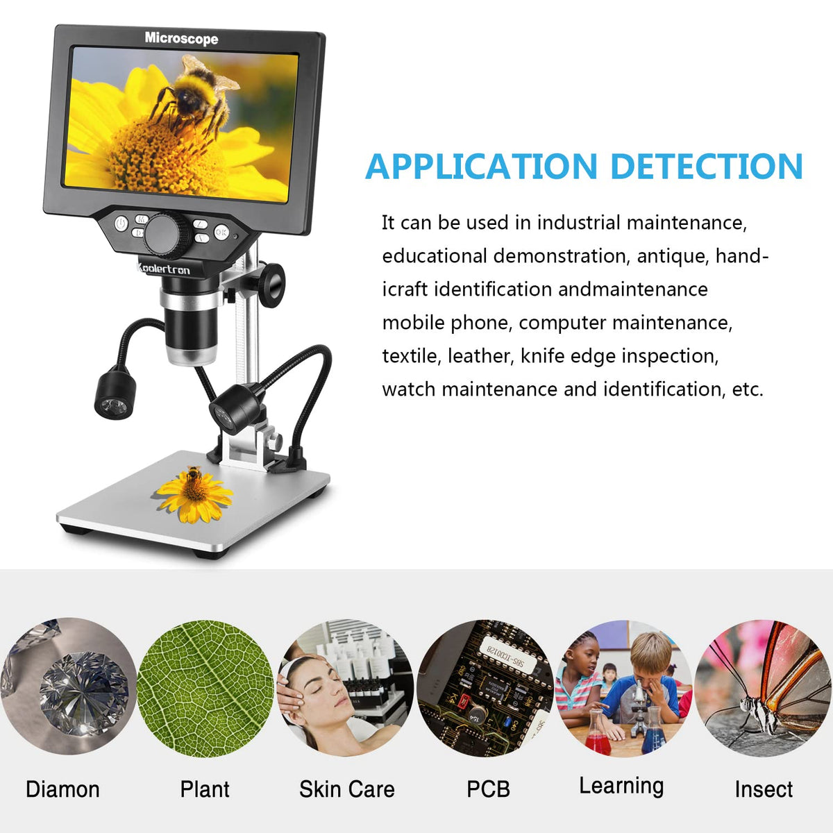 Koolertron 3000mAh battery enables portable field use.
