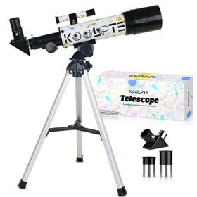 Koolpte front view of telescope showing compact design and clear optics for easy viewing