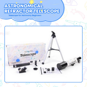 Koolpte being used under a starry sky demonstrating portable astronomy and family fun