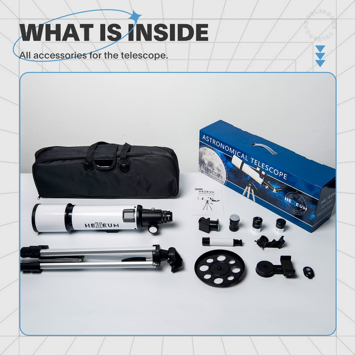 Koolpte telescope 10mm eyepiece enables higher magnification for lunar detail