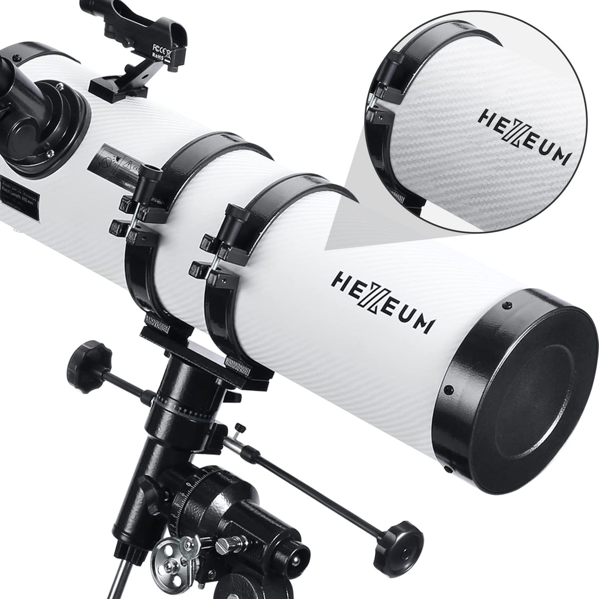Koolpte 130EQ moon filter enhances contrast during close lunar observations.