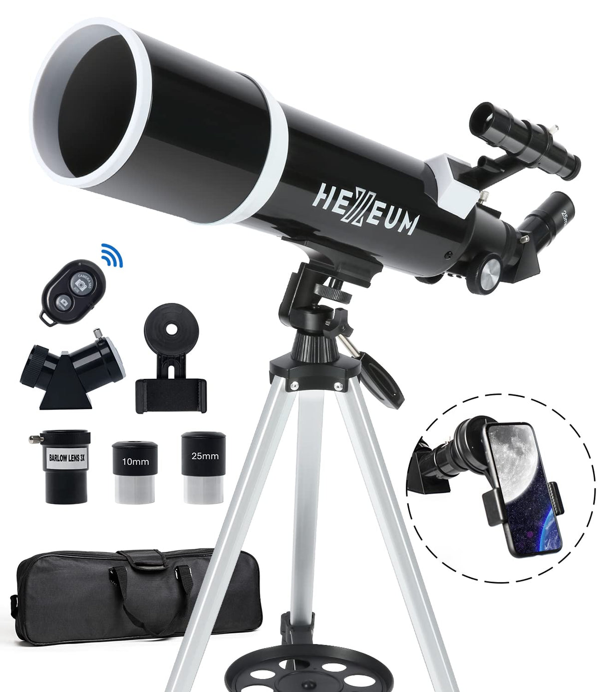 Koolpte telescope on a sturdy tripod for beginner-friendly stargazing