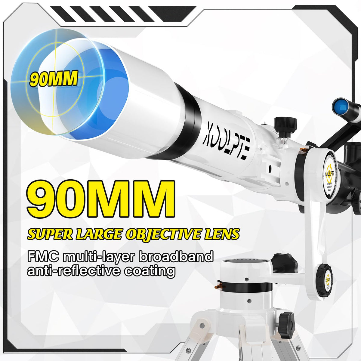 Koolpte telescope phone adapter enables direct image capture from phone.