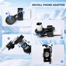 Koolpte telescope phone adapter enables easy phone photography.