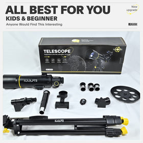 Koolpte travel-ready telescope kit for easy transport and field observations.