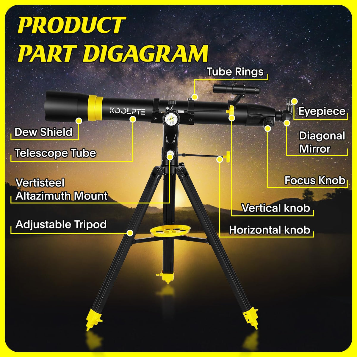 Koolpte wireless remote supports hands-free observing