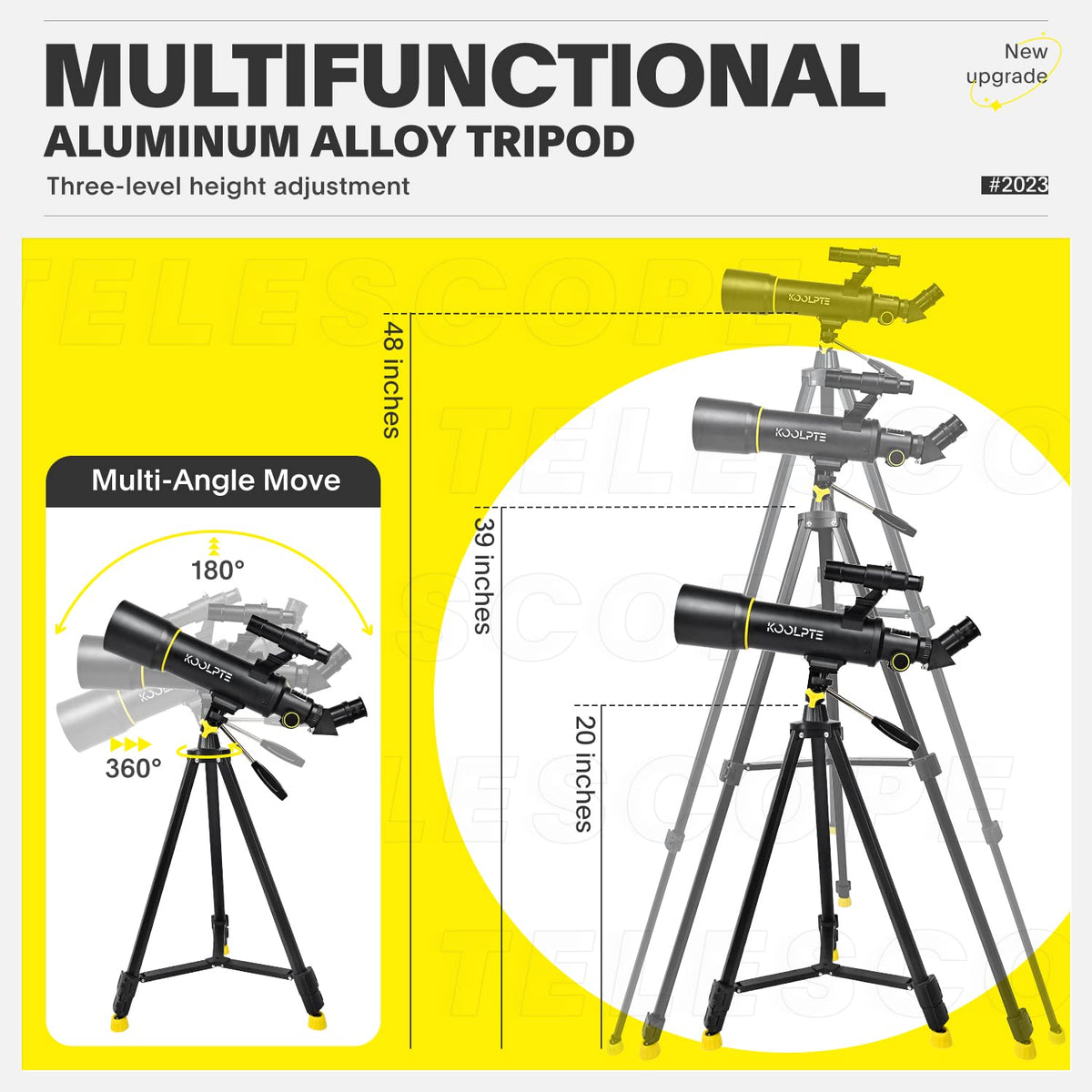 Koolpte telescope uses wireless remote and finder scope to locate objects in the night sky.