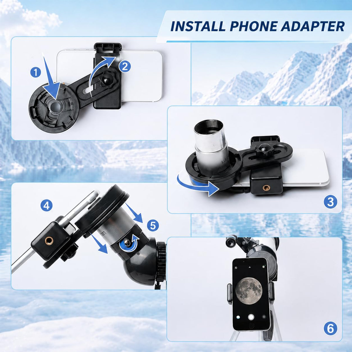 Koolpte wireless remote control adds convenience for comfortable observing.
