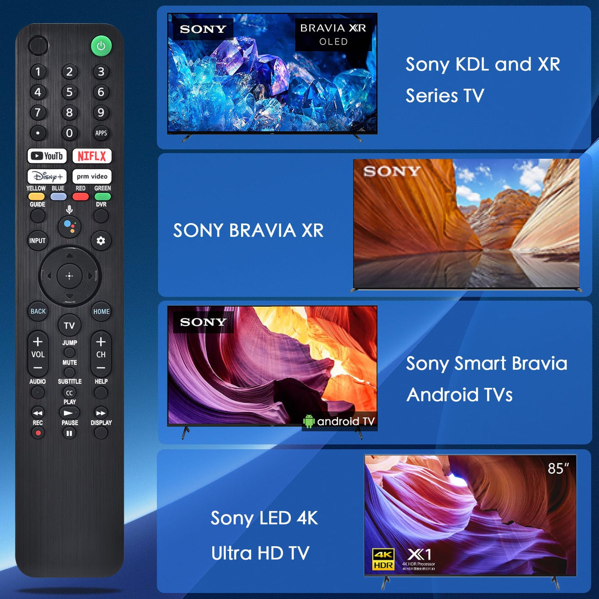 KOOMOER quick-link buttons provide instant access to YouTube, Netflix, and Disney+