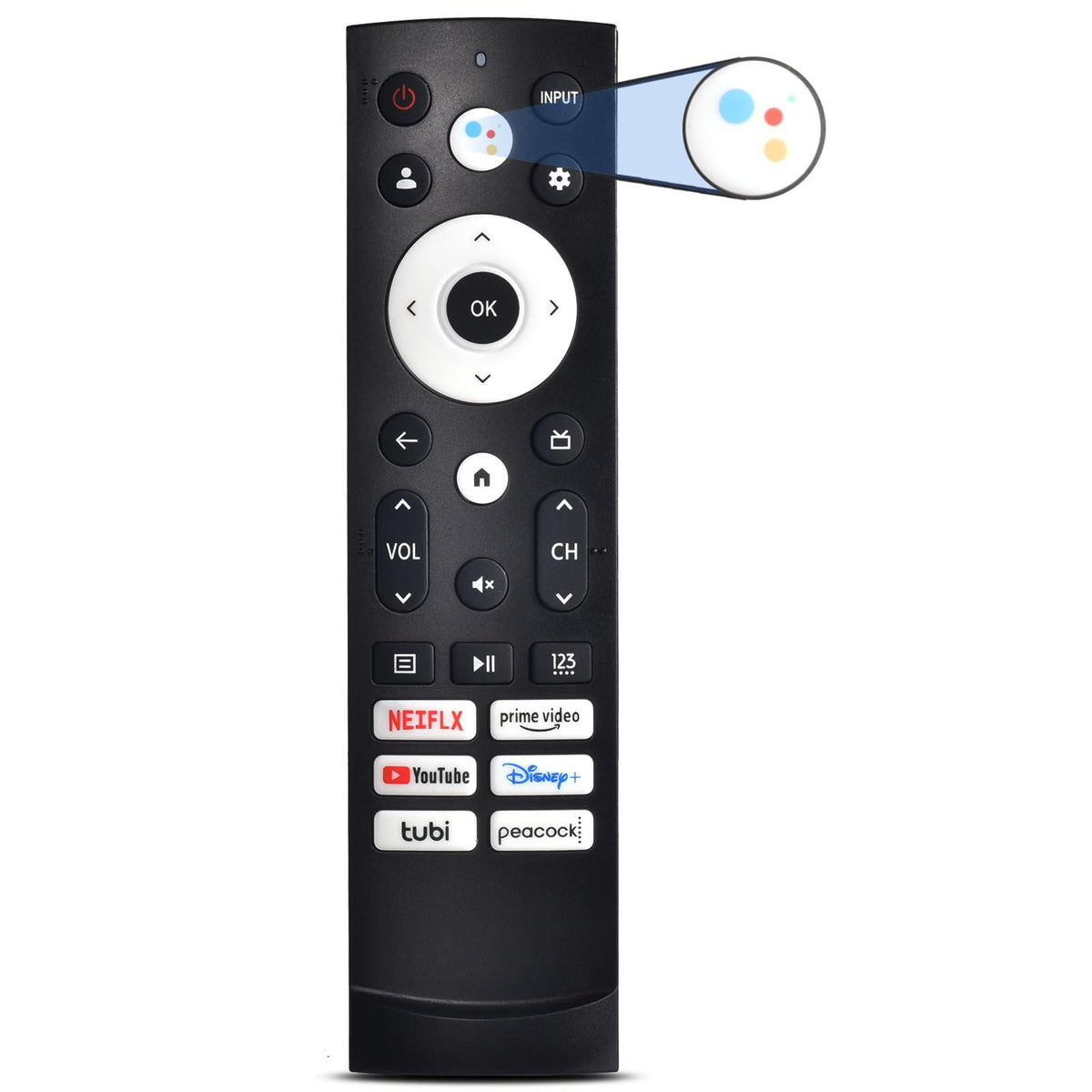 KOOMOER replacement remote front view for comfortable grip and navigation
