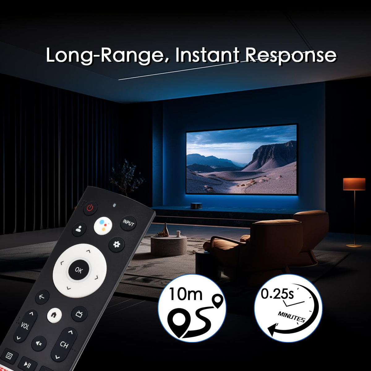 KOOMOER replacement remote close-up of preset Netflix button