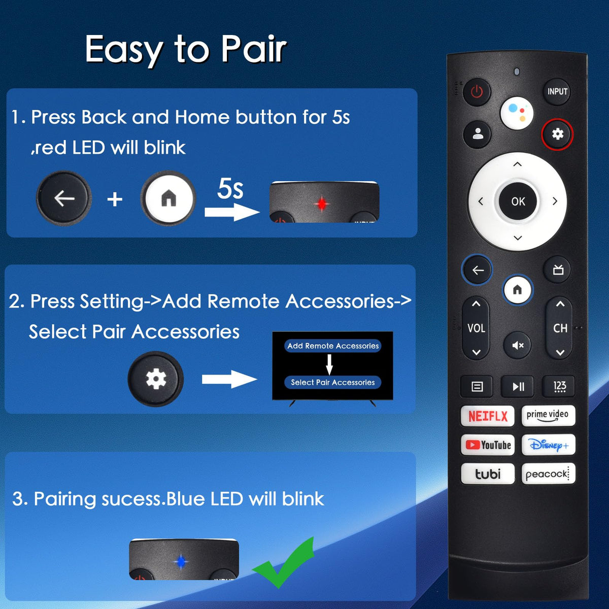 KOOMOER replacement remote packaging and box contents