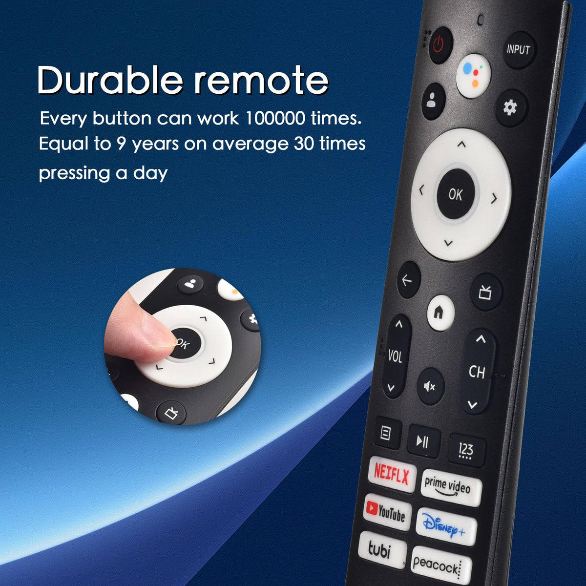 KOOMOER replacement remote setup image with quick pairing steps