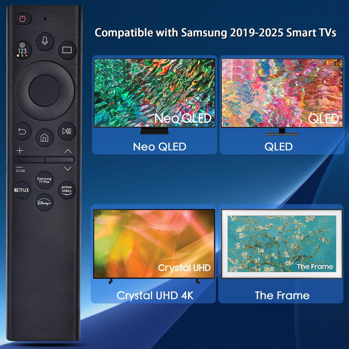 KOOMOER Samsung remote side view highlighting slim profile for easy handling