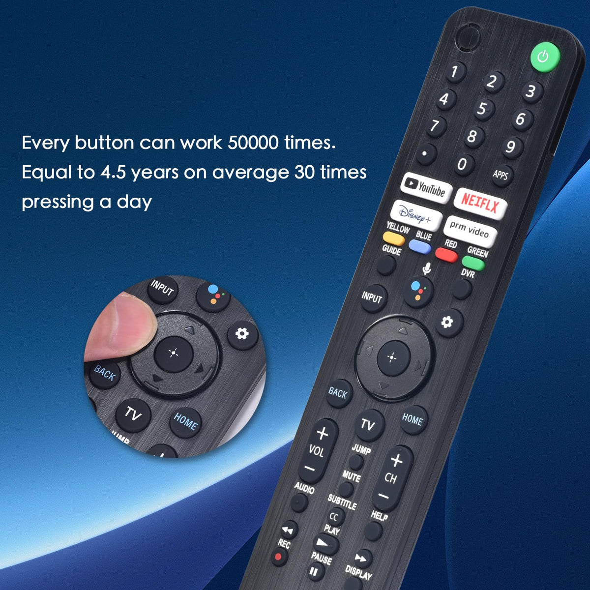 KOOMOER voice mic button remote shown for easy voice search and command