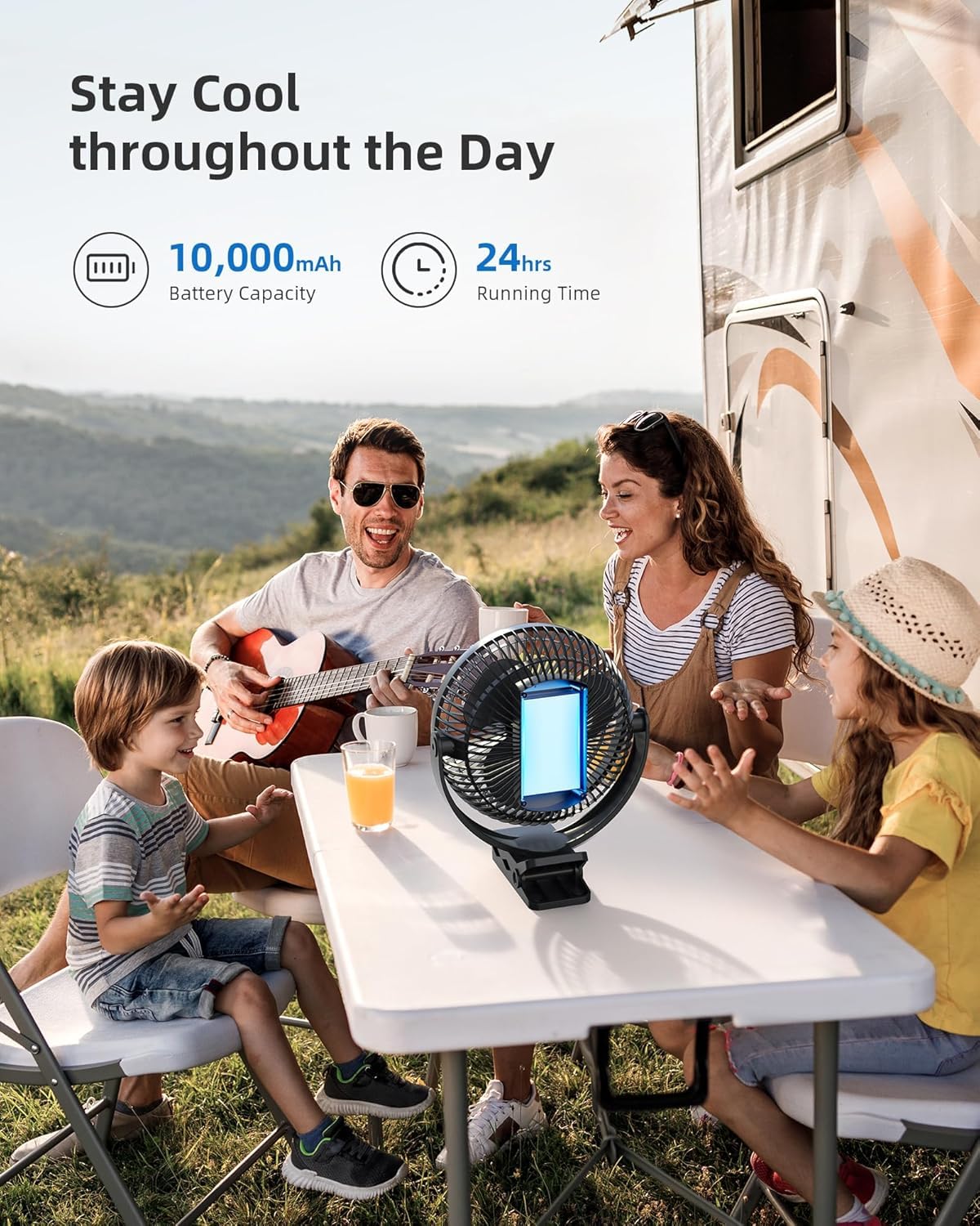 Koonie rotating head angled to show 360-degree adjustment for precise airflow