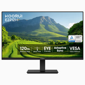 KOORUI 22-inch monitor front view for gaming and productive work.